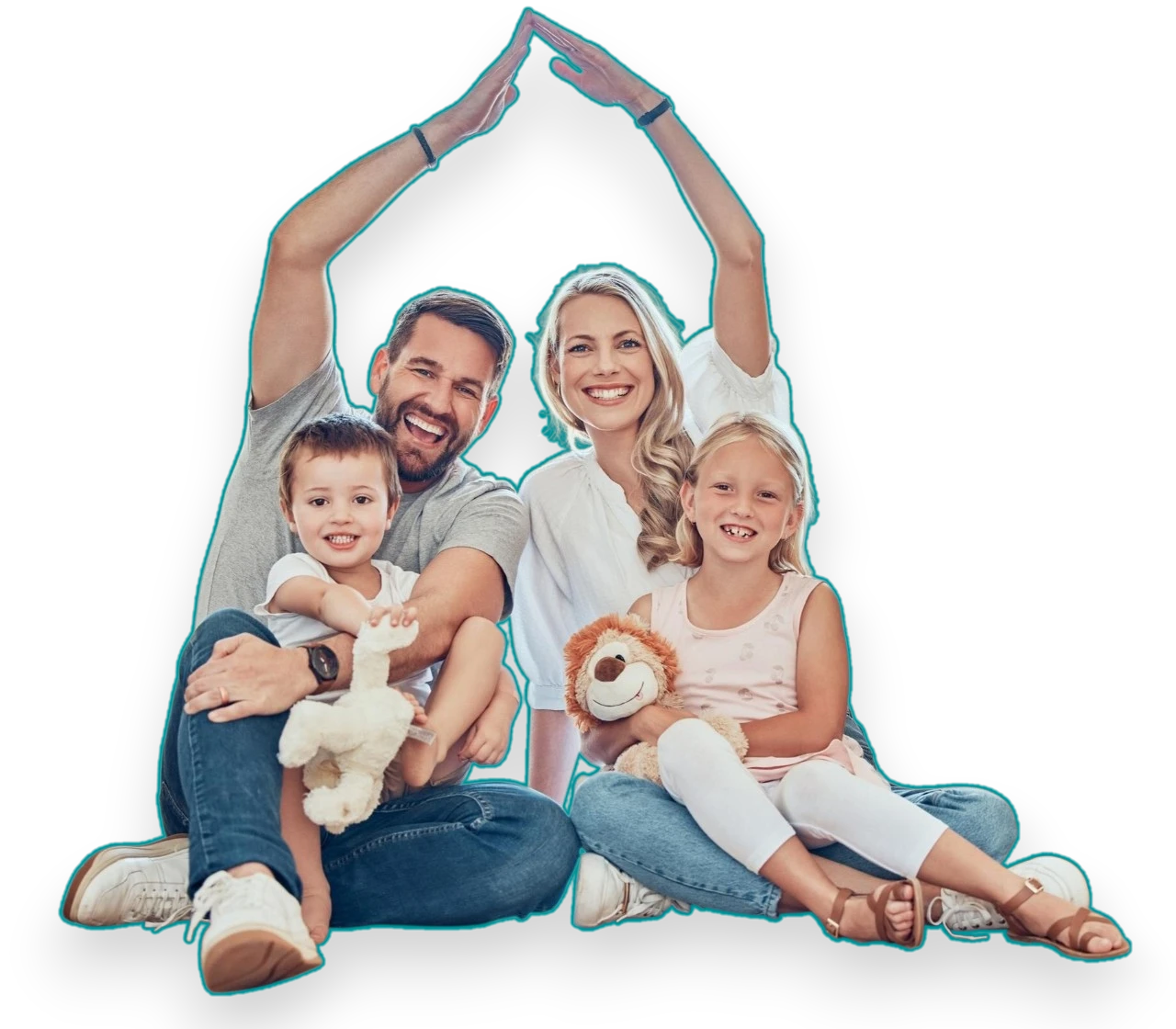 Parent and child showing trust and care