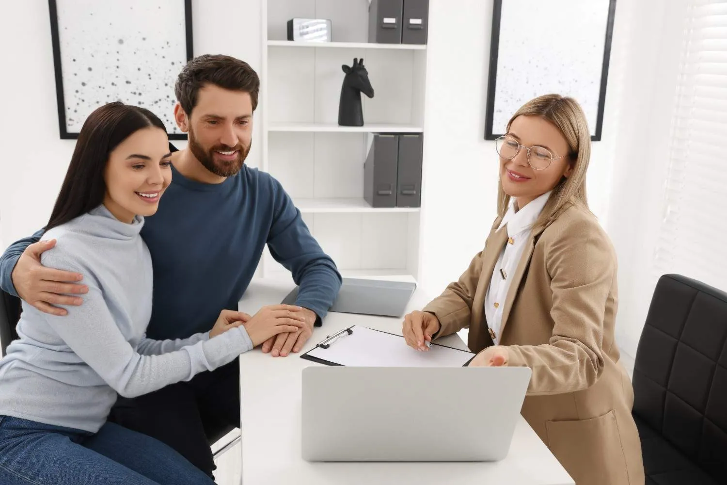 Using a laptop to explore insurance options